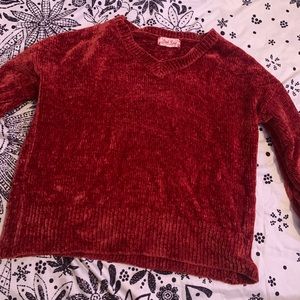 super cute red long sleeve sweater